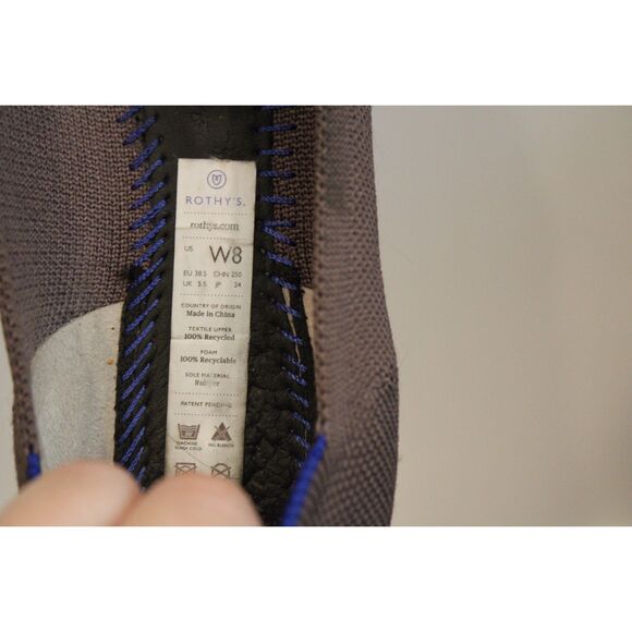 Rothy's gray pointed toe fabric ballet flats size 8 - Picture 7 of 8